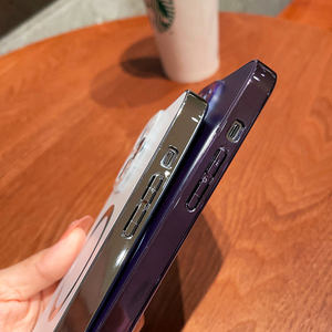 <span class=keywords><strong>Coque</strong></span> de téléphone haut de gamme, électro-plaquée, à aspiration magnétique, antichoc, couleur unie, pour 15/14/11 <span class=keywords><strong>Pro</strong></span> <span class=keywords><strong>Max</strong></span>, givrée, résistante à la saleté - Product Image 3