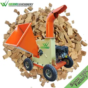 Weiwei TUV Approved Small 7.5hp Garden Forestry Machinery Wood Chipper Shredder Machine Sales With benzin motor