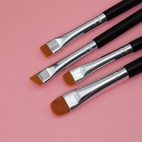 Ensemble de 20 pinceaux de maquillage pour les yeux, pinceau pour les yeux, pinceau pour les cils avec manche en bois, pinceau personnalisé pour les cils