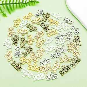 จี้รูปเลข 2025 ทำจากโลหะผสมสังกะสี สำหรับทำเครื่องประดับ DIY สร้อยข้อมือ สร้อยคอ ของขวัญสำหรับทุกเพศ - Product Image 4
