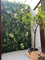 Mur végétal artificiel, mur de plantes vertes, tapis d'herbe, décoration murale intérieure, pelouse verte, fausse fleur en plastique, fond mural