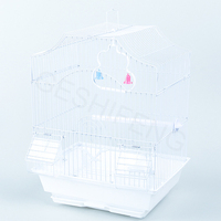 Nichoir pliable en fil de fer durable pour oiseaux, cage métallique pour perroquets et pigeons, adapté aux mangeoires et aux abreuvoirs