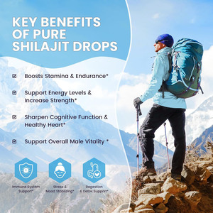 1000mg tinh khiết Himalaya Hữu Cơ lỏng shilajit nhựa giọt OEM cấp thực phẩm bổ sung năng lượng miễn dịch hỗ trợ não - Product Image 6