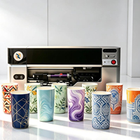 Imprimante UV cylindrique de bureau, machine d'impression rotative avec différence de hauteur de 15 mm pour tasses droites, impression personnalisée