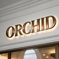 Letrero Luminoso Personalizado para Exteriores, Letrero Comercial LED con Iluminación Frontal y Trasera, Resistente al Agua IP65, Control por Aplicación, Letras Metálicas