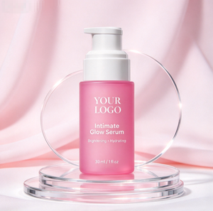 Custom Intimate Glow <b>Serum</b> Brightening Hydrating Body Skin Care Essence Pink Bottle for Private Label - Product Image 2