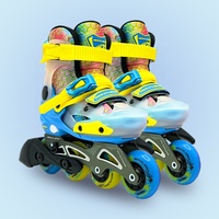 Nouveaux Patins à Roulettes en Ligne 2026 pour Enfants Débutants avec Frein, Coque Transparente, Rose et Bleu, pour Garçons et Filles