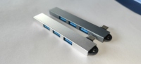 Grosir HLTY HL25-CA39 USB 3.0 Type-C 5-in-1 Hub Splitter Resolusi 4K Paduan Aluminium Bersertifikasi CE Multiport Docking Stock