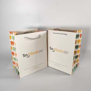 KUAIMA Prix de gros bon marché Sacs de shopping en papier blanc de haute qualité avec logo imprimé, finition mate, art fin, avec logo - Product Image 4