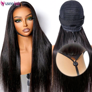 Peluca de Cabello Humano con Diadema Recta al por Mayor, Cabello Humano Virgen Brasileño, Hecho a Máquina, Pelucas de Cabello Humano <span class=keywords><strong>3</strong></span> en 1 con Diadema para Mujer - Product Image 1