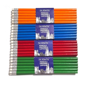 Crayon en bois HB standard de 7 pouces avec logo personnalisé, corps coloré, ensemble de fournitures scolaires pour enfants - Product Image 2