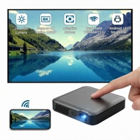Projecteur Pico Portable 4K-Laser Rechargeable pour Cinéma Maison, Vidéoprojecteur de Jeux Vidéo Smart TV 1080P Natif à Courte Portée pour Films