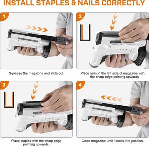 Pistola de Clavos Inalámbrica de 20V, Calibre 18, 2 en 1, Clavadora y Grapadora, Herramienta Eléctrica a Batería <span class=keywords><strong>para</strong></span> Tapicería y Carpintería - Product Image 3