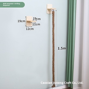 Support d'escalade moderne en bois massif pour chat avec grande <span class=keywords><strong>échelle</strong></span> en corde Support pour chat Top-Of-Sky Ensemble de plate-forme de saut - Product Image 6