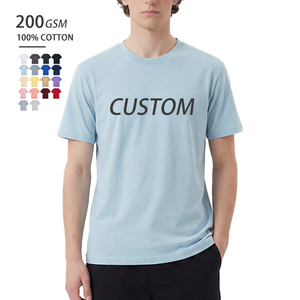 Camiseta Personalizada con Logotipo Bordado, 100% Algodón, Talla Grande, Manga Corta, Camiseta Publicitaria con Impresión de Logotipo Personalizado - Product Image 1