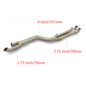 Tubo Intermedio Único de <span class=keywords><strong>Titanio</strong></span> de Alta Calidad CSZ de 101 mm para BMW M3 G80 M4 G82 M2 G87 S58 3.0T, Tubo Intermedio Recto para Escape de Carreras - Product Image 1