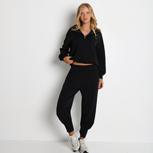 ชุดออกกำลังกายแฟชั่นแบบมีกระเป๋ามีซิปด้านบนยาวครึ่งเดียวของเด็กทารก - Product Image 3