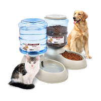 Fontaine à eau jetable en plastique de 3,8 L pour animaux de compagnie, distributeur automatique d'eau et de nourriture pour animaux, bol d'eau pour chat et chien