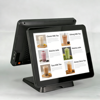Terminal POS con Pantalla Táctil de 15 Pulgadas y Pantalla Secundaria Opcional, Adecuado para Supermercados y Puntos de Venta de Cafeterías