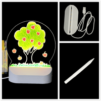 Lampe de table en acrylique 3D Rewrit pour bricolage, lampe d'ambiance avec stylo