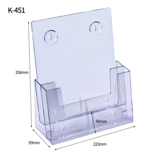 Bảng Top Acrylic Brochure chủ đứng, treo tường giữ tờ rơi, Acrylic hiển thị Tạp Chí đứng - Product Image 1