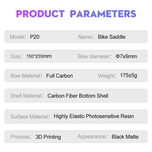 Asiento de Bicicleta de Carreras TOSEEK, Impreso en 3D con Ingeniería de Precisión, Rieles de Carbono de 7x9 mm, Soporte Zonal de Resina de Alta Elasticidad con Estructura de Panal - Product Image 6