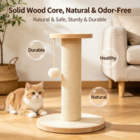 Griffoir rotatif pour chat en pin - Jouet idéal pour chat