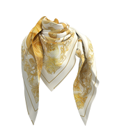 ZANDY Nouvelle Écharpe Carrée en Soie Imprimée Fleurs Vintage 300g 70*70cm Foulard Femme Écharpe de Cou Hijabs pour l'Été