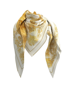 ZANDY Nouvelle Écharpe Carrée en Soie Imprimée Fleurs Vintage 300g 70*70cm Foulard Femme Écharpe de Cou Hijabs pour l'Été - Product Image 4