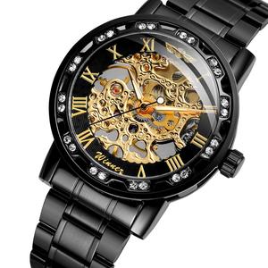 <span class=keywords><strong>Solo</strong></span> para B2B, Fábrica en China, Marca T-winner, Nuevo Reloj Mecánico de Esqueleto para Hombre, Más Vendido, Logotipo Personalizado, Correa de Acero Inoxidable - Product Image 3