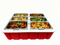 70L-3+3 Spritzgegossener Isolierbehälter RL-70L, 50% Leichter als Rotationsgeformt, Langlebige PP-Thermobox für Catering-Transport