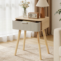 Table basse moderne avec rangement, pieds en bois portables, design minimaliste pour salon - Écologique et durable
