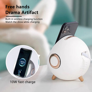 Bộ Sạc Không Dây Loa Nhỏ Để Bàn Răng Xanh Dương Thông Minh Tại Nhà Giá Đỡ Điện Thoại Di Động Máy Tính Cắm Thẻ Nhớ Đồng Hồ Đĩa Đồng Hồ Báo Thức - Product Image 3