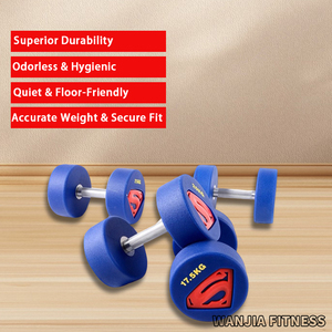 Chất lượng tốt nhất thương mại phòng tập thể dục thiết bị tập thể dục sức mạnh đào tạo Poly Urethane quả tạ siêu nhân cho tập thể dục - Product Image 4