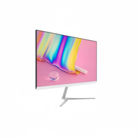 Moniteur de PC IPS sans bordure à 3 côtés de 23 pouces pour ordinateur de bureau LCD 75Hz avec haute qualité visuelle 99% SRGB Utilisation professionnelle