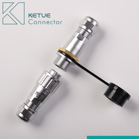 KETUE-Câble en métal plaqué or M12, connecteur électrique mâle femelle étanche IP67