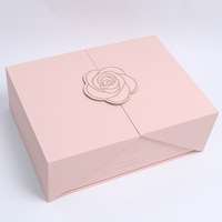 Benutzer definierte profession elle Luxus rosa Doppeltür offene Pappkarton mit benutzer definierten Einsatz für Hochzeit Souvenirs