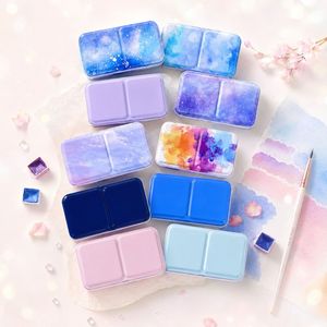 Secolorart Palette d'<span class=keywords><strong>aquarelle</strong></span> vide, Boîte de rangement pliable pour peinture à l'<span class=keywords><strong>aquarelle</strong></span> - Product Image 1