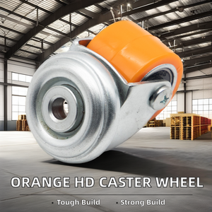 <span class=keywords><strong>Heavy</strong></span> <span class=keywords><strong>Duty</strong></span> Customizável OEM Laranja Nylon Rodízio Roda 35x27mm Bole Buraco 100kg Capacidade de Carga Giratória Haste Rígida para Vários - Product Image 2