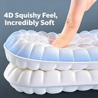 Semelles intérieures Cloud 4D confortables, haute élasticité, absorbant les chocs, en PU, anti-odeur, absorbant la transpiration, respirantes, couleurs personnalisables
