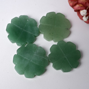 Décorations en cristal en forme de feuille de jade vert sculptées à la main, décoration écologique pour la maison, sculpture en relief sur le thème des fleurs - Product Image 4
