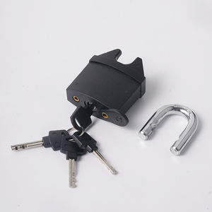 Candado de Hierro Reforzado Antirrobo de Alta Calidad de Fábrica FEIHUAN, Llave Cuadrada Negra, Recubrimiento Plástico Impermeable, 4 Llaves - Product Image 4