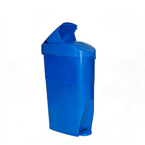 Lady's Blue Open Top Plastic Foot Pedal Sanitary <strong>Diaper</strong> Disposal <strong>Bin</strong> Hygiene Waste <strong>Bins</strong> for Home Toilet Use - Product Image 2