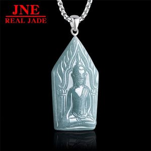 Pendentifs Traditionnels Homme et Femme <span class=keywords><strong>de</strong></span> l'Asie du Sud-Est, <span class=keywords><strong>Thaïlande</strong></span>, <span class=keywords><strong>de</strong></span> la marque Po Kunping Buddha, en Émeraude Naturelle Type A Bleu Dragon d'Eau - Product Image 1