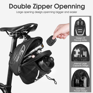 Sacoche de selle de vélo imperméable WEST BIKING, sacoche de selle pour VTT, accessoires de vélo, sacoches arrière pour vélo avec poche pour bouteille d'eau - Product Image 4