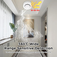 Détecteur de fumée intelligent Tuya WiFi/Zigbee avec contrôle à distance via application - Capteur de fumée sans fil pour la détection d'incendie, liaison intelligente, réduction des pertes