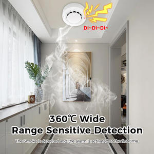 Détecteur de fumée intelligent Tuya WiFi/Zigbee avec contrôle à distance via application - Capteur de fumée sans fil pour la détection d'incendie, liaison intelligente, réduction des pertes - Product Image 4