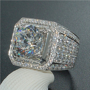 أحجار كريمة معملية ماسية للرجال خواتم خطوبة زفاف للرجال - Product Image 5