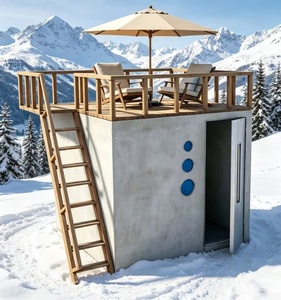 Casa Modular Reforzada <span class=keywords><strong>de</strong></span> Hormigón, Resistente a Daños, con <span class=keywords><strong>Terraza</strong></span> y Invernadero Multifuncional <span class=keywords><strong>para</strong></span> Exteriores - Product Image 1