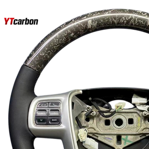 Volant en cuir et bois hydrographié personnalisé YTcarbon pour <span class=keywords><strong>Chrysler</strong></span> <span class=keywords><strong>200</strong></span> 300 200C 300C TC – Accessoires intérieurs automobiles - Product Image 2